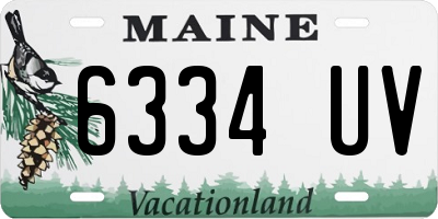 ME license plate 6334UV