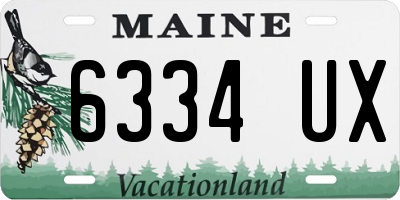 ME license plate 6334UX
