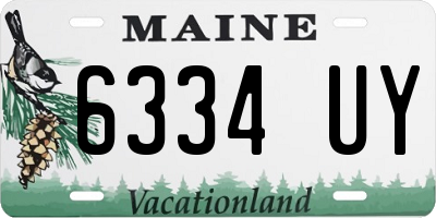 ME license plate 6334UY