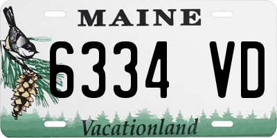 ME license plate 6334VD