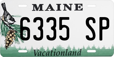 ME license plate 6335SP