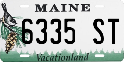 ME license plate 6335ST