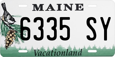 ME license plate 6335SY