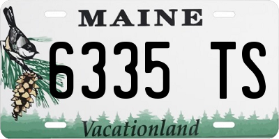 ME license plate 6335TS