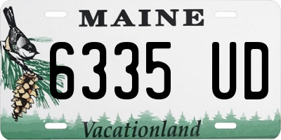 ME license plate 6335UD