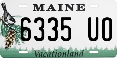 ME license plate 6335UO