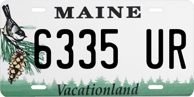 ME license plate 6335UR