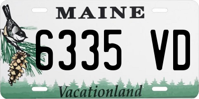 ME license plate 6335VD