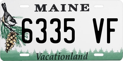 ME license plate 6335VF
