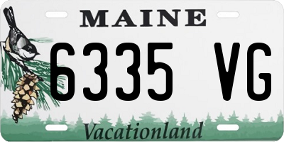 ME license plate 6335VG