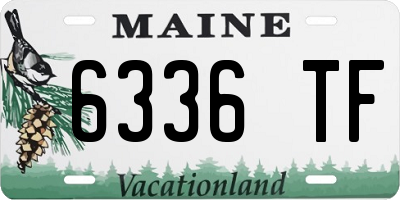 ME license plate 6336TF