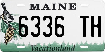 ME license plate 6336TH