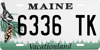 ME license plate 6336TK