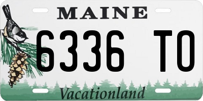 ME license plate 6336TO