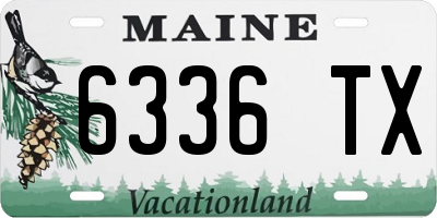 ME license plate 6336TX
