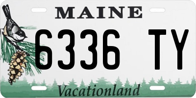 ME license plate 6336TY