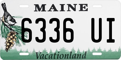 ME license plate 6336UI