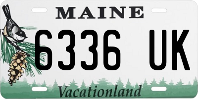 ME license plate 6336UK