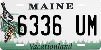 ME license plate 6336UM