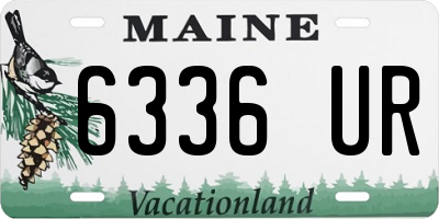 ME license plate 6336UR