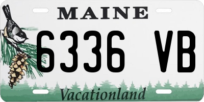 ME license plate 6336VB