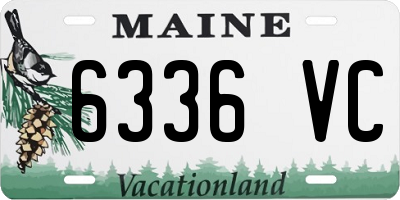 ME license plate 6336VC