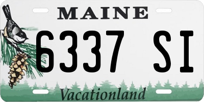 ME license plate 6337SI