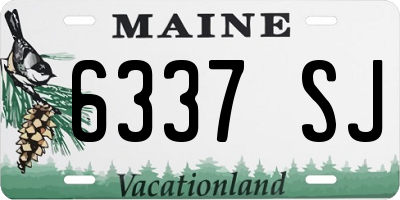 ME license plate 6337SJ