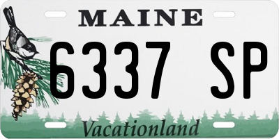 ME license plate 6337SP