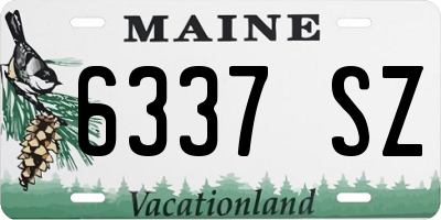 ME license plate 6337SZ