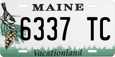 ME license plate 6337TC
