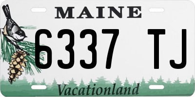 ME license plate 6337TJ