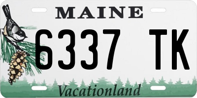ME license plate 6337TK