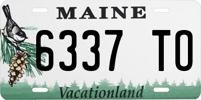 ME license plate 6337TO