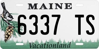 ME license plate 6337TS