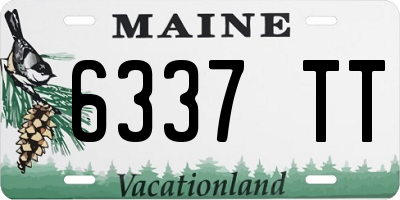 ME license plate 6337TT