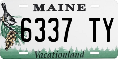 ME license plate 6337TY