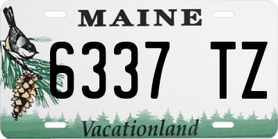 ME license plate 6337TZ
