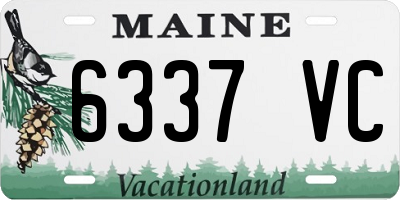 ME license plate 6337VC