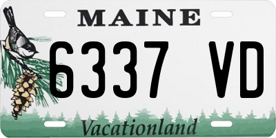 ME license plate 6337VD