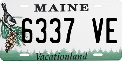 ME license plate 6337VE