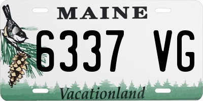 ME license plate 6337VG