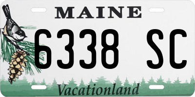 ME license plate 6338SC