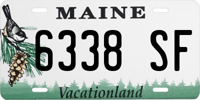 ME license plate 6338SF