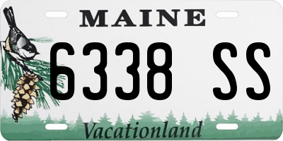 ME license plate 6338SS