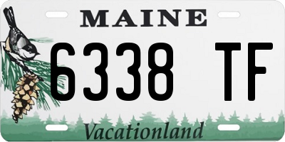 ME license plate 6338TF