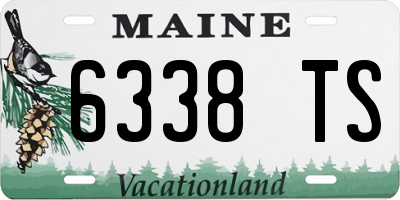 ME license plate 6338TS