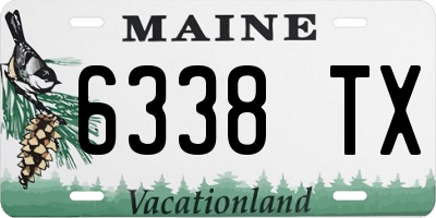 ME license plate 6338TX