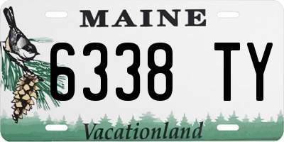 ME license plate 6338TY