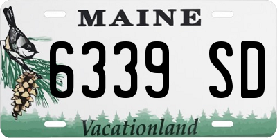 ME license plate 6339SD